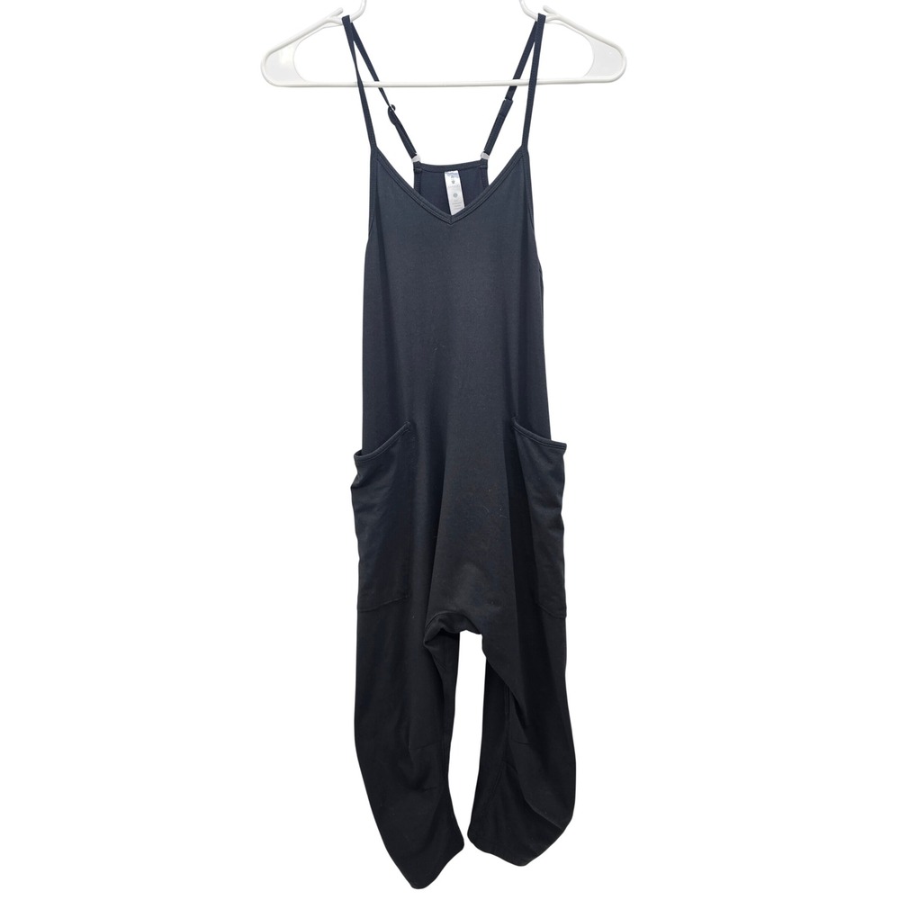 Fornia Los Angeles Kids Black Harem Jumpsuit Adjustable Straps Size M 10 Pockets